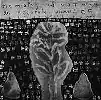 Memory is not actually an account of historical facts. 1995. 15x15" oil/alkyd on board.  