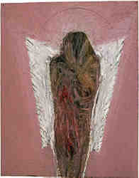 From the "Fallen Angel Series" 1996, 28x22", oilsticks on paper, by Phil Chan.