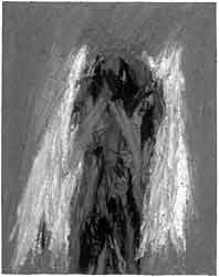 "Fallen Angels Series" 1994, 28x22", Oilstick on paper.